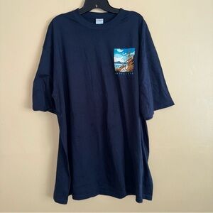 Crazy Shirts Hawaii Original Men’s Blue Sausalito Graphic Tee Size XXL